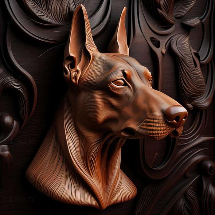 3D model Doberman dog (STL)